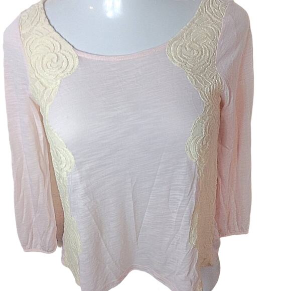 AMERICAN EAGLE New Blush Lace Burnout Top XS - Picture 1 of 4